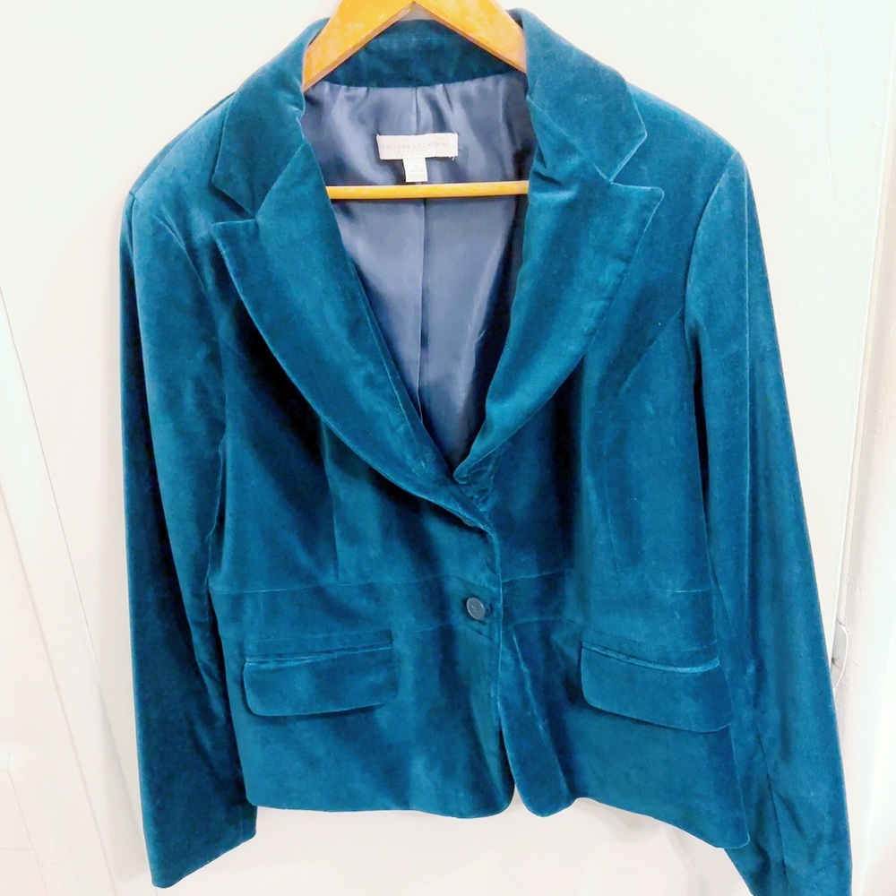 Blue Velvet Jacket/ Coat